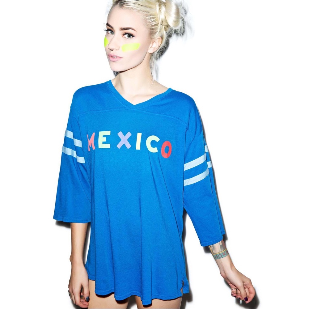 Wildfox MEXICO Tourism Jersey Tunic Shirt